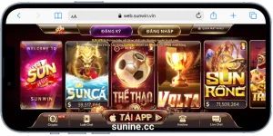 Giao diện game sunwin